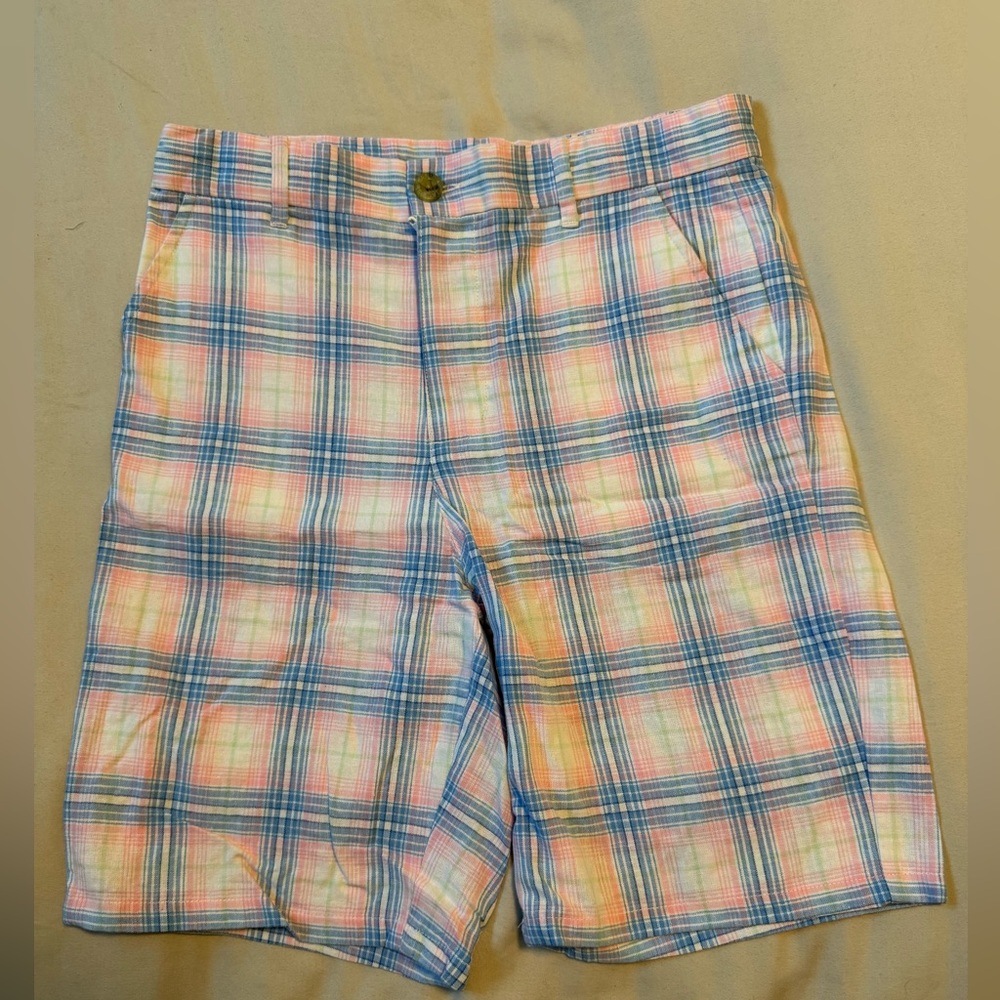 Janie and Jack Multicolor Plaid Shorts